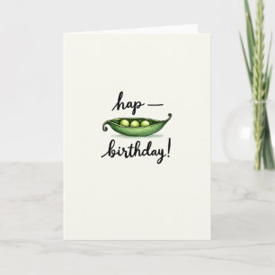 Carte d'anniversaire Petits Pois Fantaisie