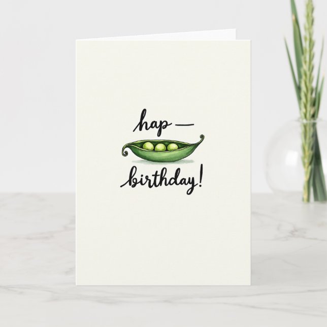 Carte d'anniversaire Petits Pois Fantaisie (Devant)