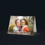 Carte d'anniversaire photo moderne avec coeur mign<br><div class="desc">Carte d'anniversaire moderne avec option de personnalisation photo. Vous cherchez un moyen simple d'express votre appréciation et votre amour pour vos amis et votre famille? Ne cherchez pas plus loin que cette belle carte d'anniversaire. Ajoutez votre photo avec votre proche, changez les textes et elle est prête! S'il vous plaît...</div>