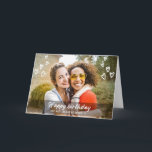 Carte d'anniversaire photo moderne avec coeur mign<br><div class="desc">Carte d'anniversaire moderne avec option de personnalisation photo. Vous cherchez un moyen simple d'express votre appréciation et votre amour pour vos amis et votre famille? Ne cherchez pas plus loin que cette belle carte d'anniversaire. Ajoutez votre photo avec votre proche, changez les textes et elle est prête! S'il vous plaît...</div>