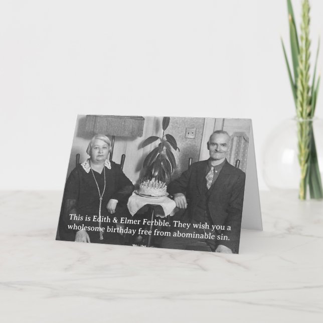 Carte d'anniversaire photo sarcastique (Devant)