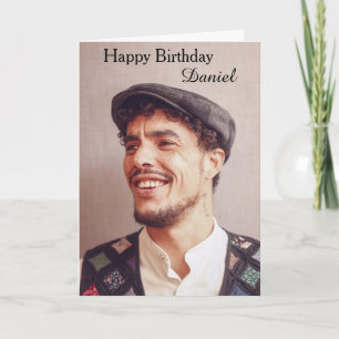 Carte d'anniversaire photo simple moderne