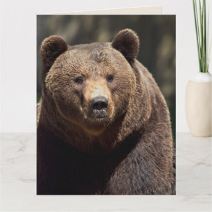 CARTE D'ANNIVERSAIRE PHOTOGRAPHIE D'OURS GRIZZLI