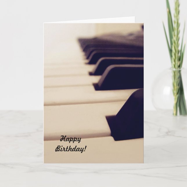 Carte d'anniversaire Piano Keys photo (Devant)