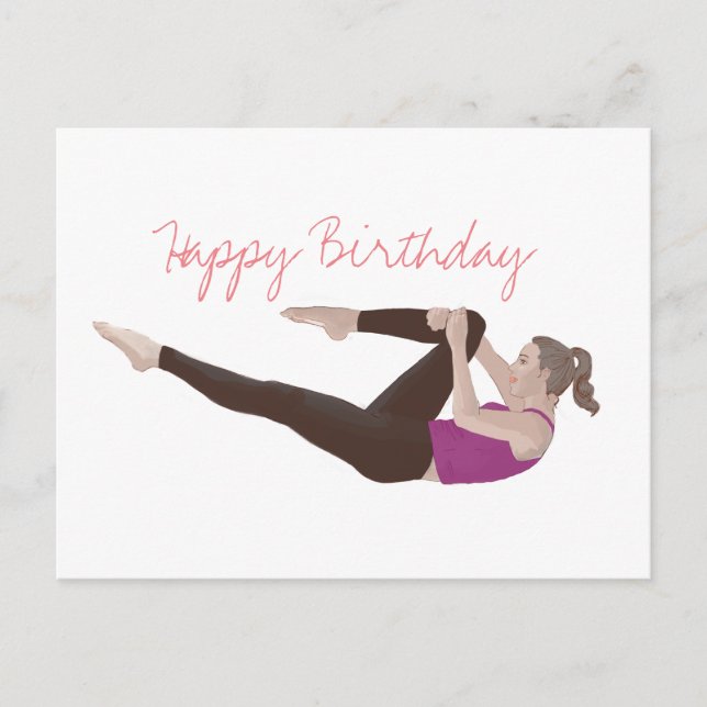 Carte d'anniversaire Pilates (Devant)