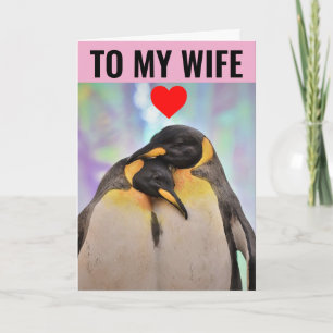 CARTE D'ANNIVERSAIRE PINGOUIN POUR FEMME