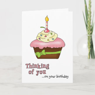 Carte d'anniversaire Pink Cupcake