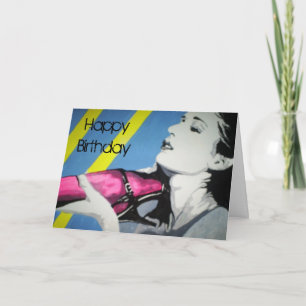 Carte d'anniversaire 'Pink is for Girls'