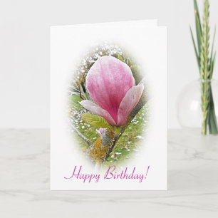 Carte d'anniversaire Pink Magnolia
