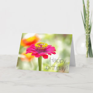 Carte d'anniversaire Pink Zinnia