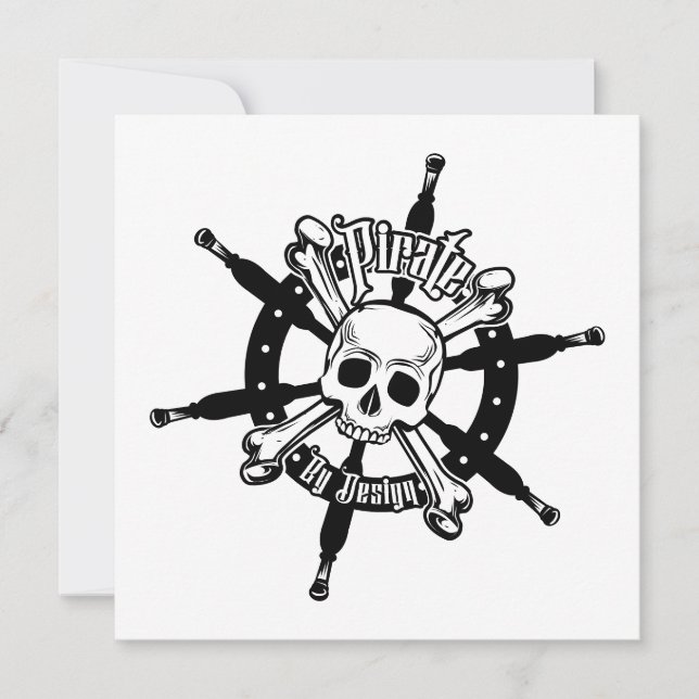 Carte d'anniversaire pirate (Devant)