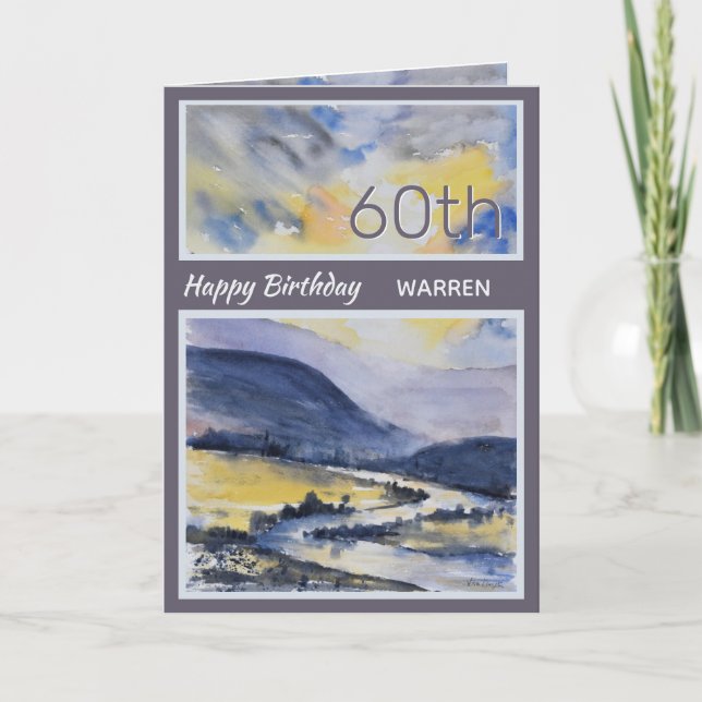 Carte d'anniversaire Pittoresque de la 60e montagn (Devant)