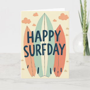 Carte d'anniversaire Planche de Surf