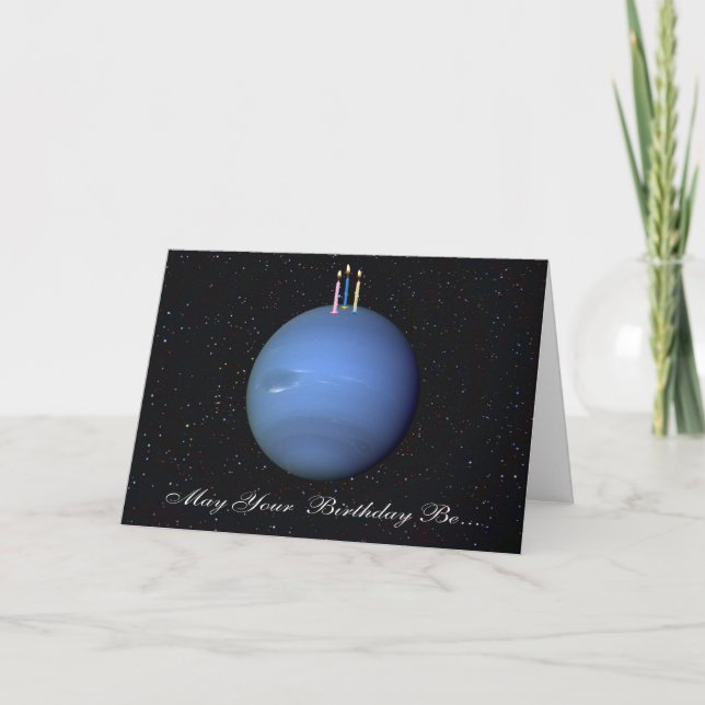 Carte d'anniversaire Planète Neptune (Devant)