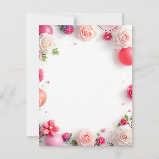 Carte d'anniversaire plate Conception de la carte  (Devant)