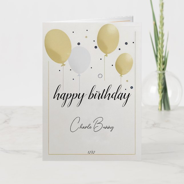 Carte d'anniversaire Plied Foil (Recto)