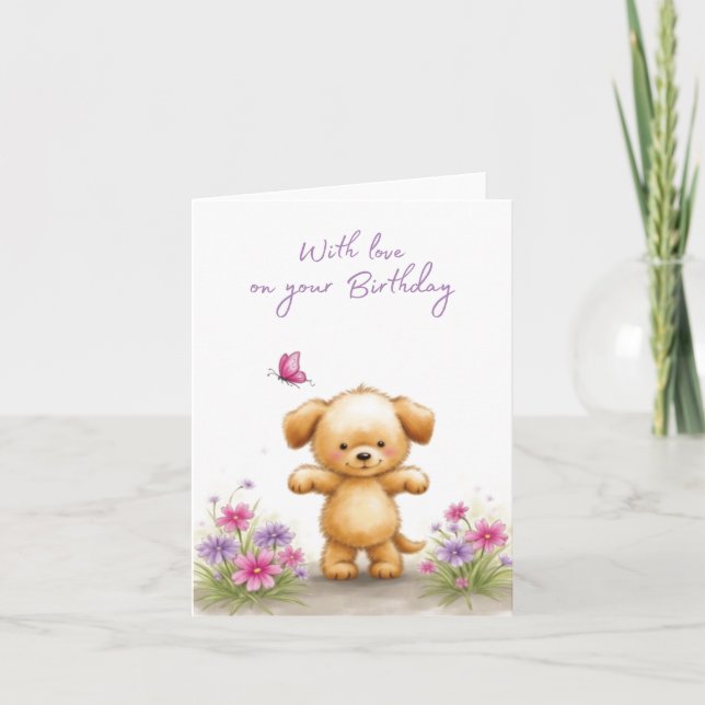 Carte d'anniversaire pliée (Devant)