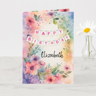 Carte d'anniversaire pliée à thème chrétien