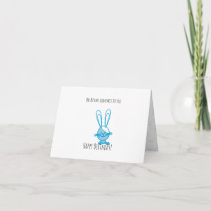 Carte d'Anniversaire pliée Bunny pour enfants