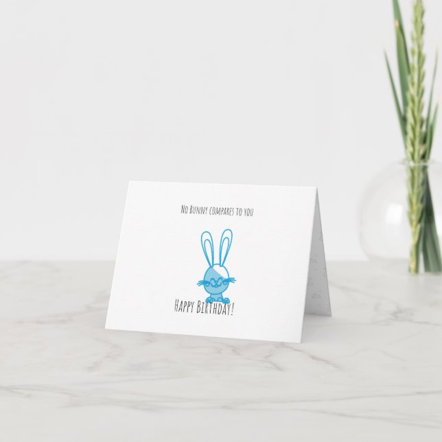 Carte d'Anniversaire pliée Bunny pour enfants (Devant)