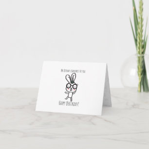 Carte d'Anniversaire pliée Bunny pour enfants