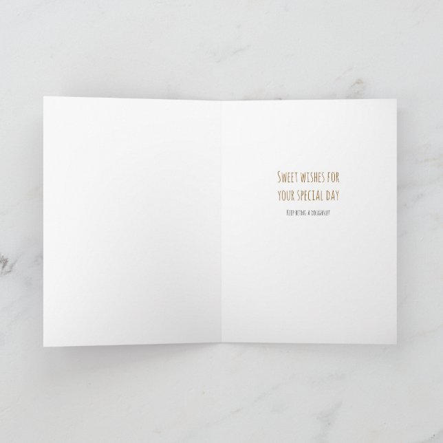 Carte d'anniversaire pliée en beignet  (Intérieur)