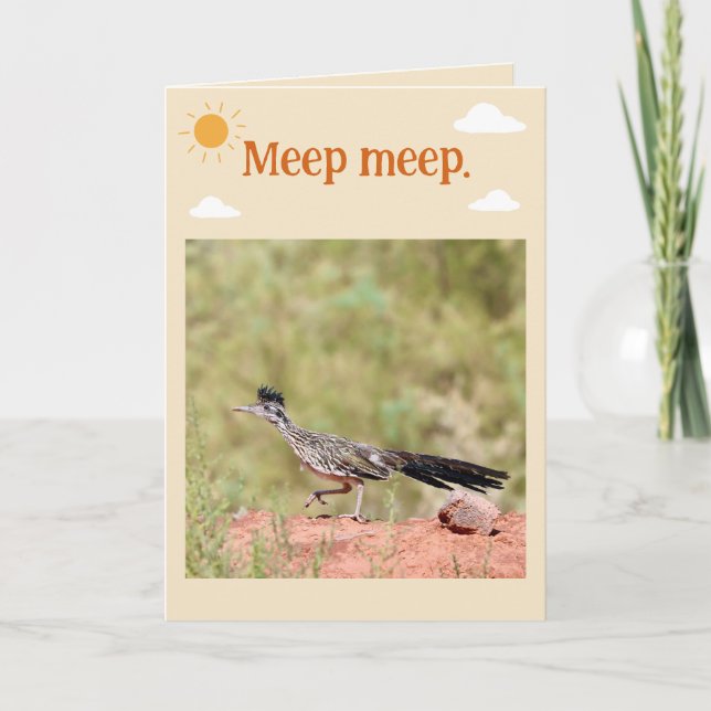 Carte d'anniversaire pliée Roadrunner (Devant)