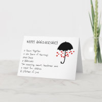 Carte d'anniversaire "Pluie d'amour"