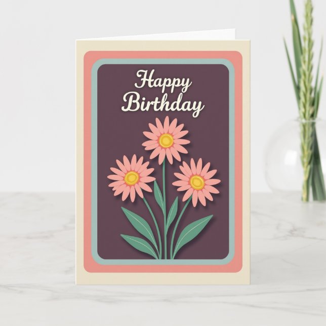 Carte d'anniversaire Plum Happy (Devant)