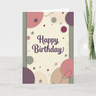 Carte d'anniversaire Plum Script