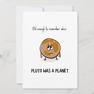 Carte d'anniversaire Pluto drôle