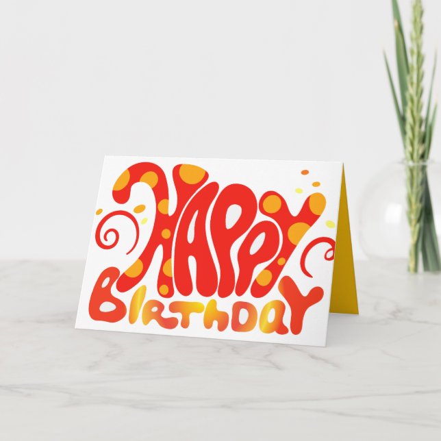 Carte d'anniversaire - Pointillée (Devant)