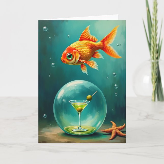 Carte d'anniversaire Poisson Capriceux (Devant)