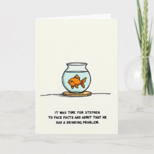 Carte d'anniversaire Poisson Sucré dans un Bol
