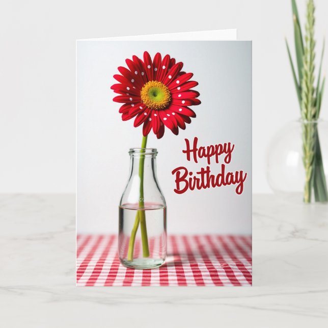Carte d'anniversaire Polka Dot Bloom (Devant)