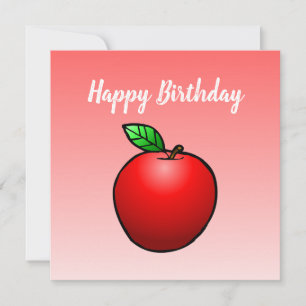 Carte d'anniversaire Pomme Rouge