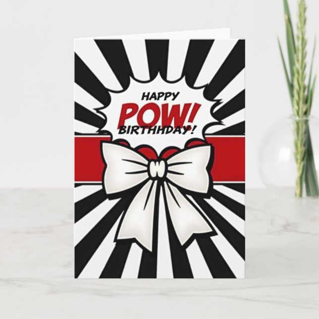 Carte d'anniversaire Pop Art Burst (Devant)