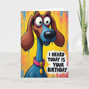 Carte d'anniversaire Pop Art Dog
