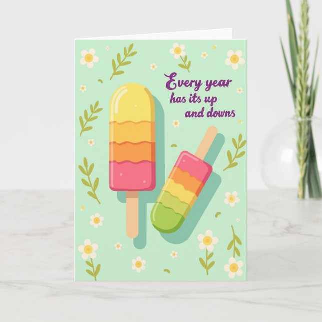 Carte d'anniversaire Popsicle (Devant)