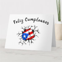 Carte d'anniversaire Porto Rico Flag