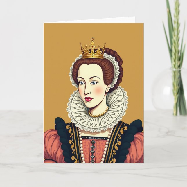 Carte d'anniversaire portrait royal (Devant)