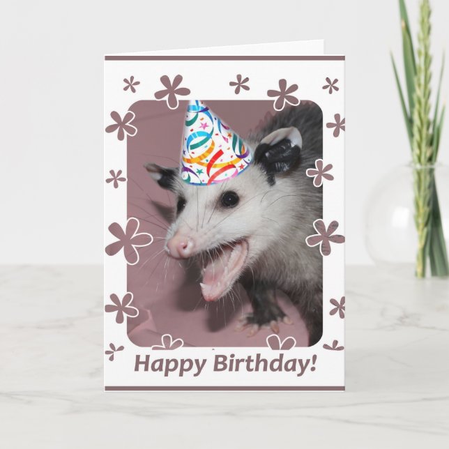 Carte d'anniversaire Possum (Devant)