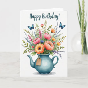 Carte d'anniversaire Pot vibrant