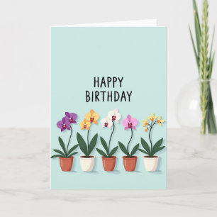 Carte d'anniversaire Potted Blossom