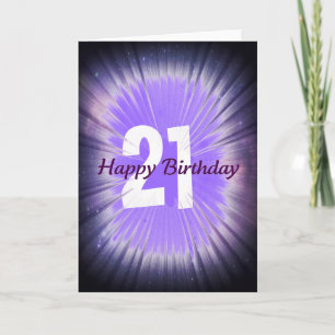Carte d'anniversaire pour 21 ans