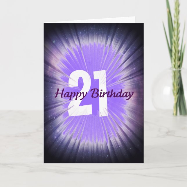 Carte d'anniversaire pour 21 ans (Devant)