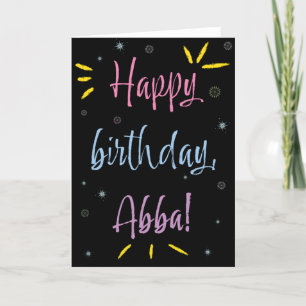 Carte d'anniversaire pour Abba