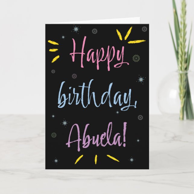 Carte d'anniversaire pour Abuela (Devant)