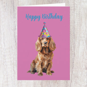 Carte d'anniversaire pour amateur de Chien Cocker