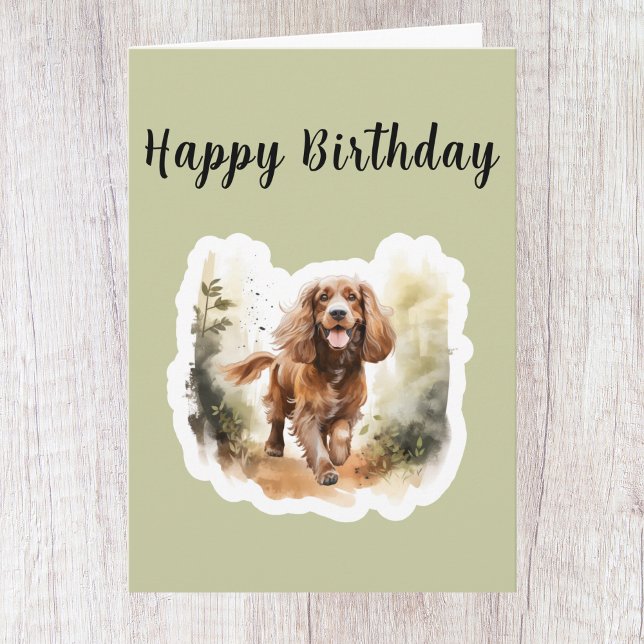 Carte d'anniversaire pour amateur de chien Cocker  (Créateur téléchargé)